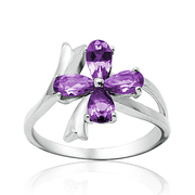 贵菲尔珠宝，925银紫水晶，戒指
