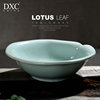 DXC荷叶陶瓷泡面碗 中式家用创意汤碗 简约日式大号装菜碗吃饭碗
