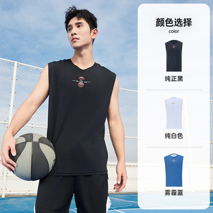 准者运动背心篮球训练健身跑步t恤男式速干透气高弹美式上衣