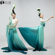 定制古典舞水袖舞蹈演出服中国好时节同款春茶意暖舞台表演茶艺术