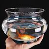 鱼缸玻璃圆形斗鱼缸孔雀鱼，凤尾鱼缸办公桌面，小型水培花瓶小鱼缸