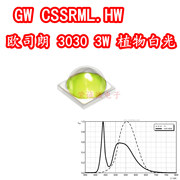 osram欧司朗gwcssrml.hw3535大功率，led灯珠3w植物，光谱白光灯芯