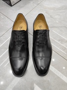 0043#高端法国三节头绅士时尚一脚蹬正装男鞋真皮牛津鞋