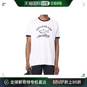 香港直发PAUL & SHARK男士白色圆领短袖棉质徽标T恤百搭21411052
