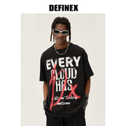 DEFINEX24夏嘻哈街头涂鸦字母T恤