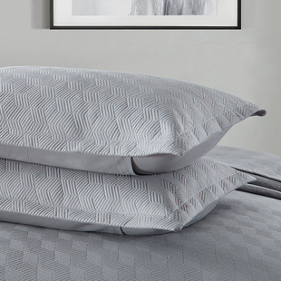 纯棉绗缝枕套加厚夹棉枕头套一对装单人不含芯纯色睡枕套48x74cm