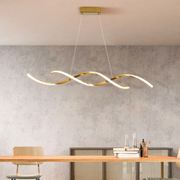 北欧极简艺术吊灯创意轻奢餐厅吧台后现代设计师前台led长条吊灯