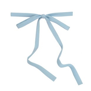 淡蓝色天蓝雪纺超长细腰带绑后背带子打装饰蝴蝶结发带可定制