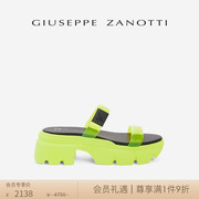 Giuseppe ZanottiGZ女士休闲时尚荧光色厚底增高露趾凉鞋