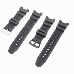 适用卡西欧表带SGW100系列男手表带3157 SGW-100黑色树脂橡胶表带