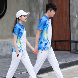 情侣短袖运动套装男女夏季2023李宁贵宾学生，校服健身跑步运动
