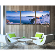 壁画水晶膜画无框画装饰画电视机墙画客厅简约风景画 地中海风情