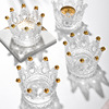 北欧创意玻璃烛台浮雕戒指收纳小碟桌面小摆件迷你摆件潮物