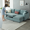 双虎小户型沙发床折叠两用现代简约棉麻多功能可储物布艺沙发205