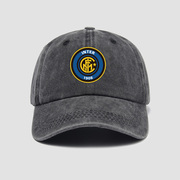 AC国际米兰俱乐部足球运动训练队服帽子棒球帽男女简约鸭舌帽遮阳