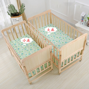新生婴儿实木无漆环保宝宝床摇篮床可移动变书桌拼接大床