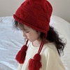 秋冬季儿童针织毛线帽，ins手工麦穗男女，宝宝护耳帽潮小孩保暖套头