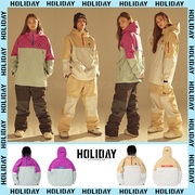 2122holiday韩国滑雪服单板男女，款防水风耐磨透气紫粉色裤衣