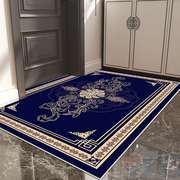 新中式地毯门垫进门蓝色，入户门地垫玄关门口可裁剪门垫喜庆脚垫子