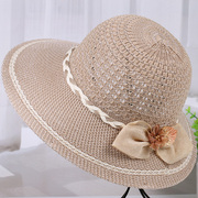 春夏天中老年人妈妈，帽子薄款大檐遮阳帽，透气凉盆帽奶奶防晒太阳帽