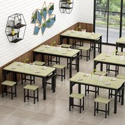 傲悦餐桌椅组合快餐厅面馆，小吃早餐饭店，吃饭桌子餐饮商用长方形经