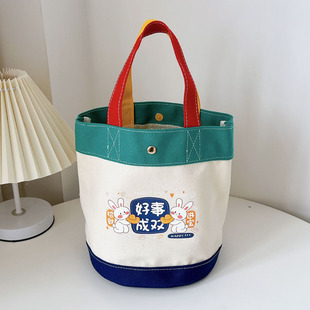 凯旋者手提袋饭盒帆布袋，加厚手拎女包小包，水桶手提包定制印刷logo