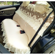 汽车座套全包布艺蕾丝，可爱四季通用汽车头枕，蕾丝座套全包围颈枕