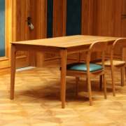 小钟缅甸柚木 全实木餐桌长方形意式极简办公桌现代简约餐厅