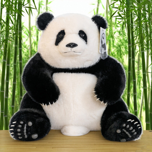 玩偶部落熊猫花花公仔毛绒玩具工厂仿真大熊猫竹子重庆动物园