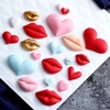 情人节硅胶模具女士，红唇嘴唇爱心巧克力翻糖蛋糕主题硅胶模具