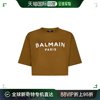 香港直邮Balmain巴尔曼女士T恤橄榄绿色舒适宽松短款简约透气