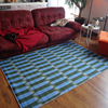 TRIPPY原创设计 古典几何拼色极简模糊颗粒光线感 客厅圈绒地毯