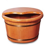 泡脚木桶橡木进口养生家用加厚恒温实木洗脚盆，足疗盆一件代发