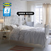 IKEA宜家莱尔维克双人床法式奶油风铁艺轻奢公主床出租房铁架床