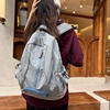 尼龙布背包女士双肩包2023潮大容量书包女生大学生旅行手提包