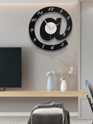 北欧家用a符号创意静音个性钟表时尚挂钟卧室石英钟客厅潮流时钟