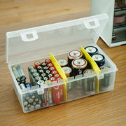 日本进口电池存放盒名片收纳盒多功能大号自由分格文具整理名片盒