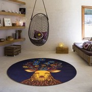 佳瑞圆形地毯可爱儿童卡通吊篮地垫卧室客厅茶几毯电脑椅垫圆地毯