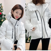 白色韩系宽松羽绒服短款洋气外套欧洲站2022冬季女装欧货