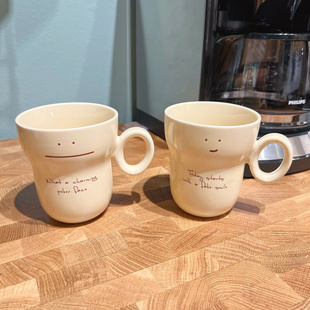 韩式可爱创意表情包陶瓷马克杯咖啡杯子家用喝水杯可加热牛奶杯
