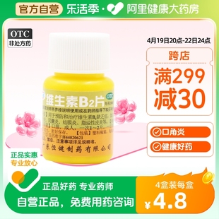 恒健维生素B2片100片舌炎皮肤干燥口腔溃疡脂溢性皮炎维生素缺乏