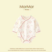 丹麦marmarkids婴儿连体衣，秋冬纯棉新生儿男女，宝宝蝴蝶哈衣长袖