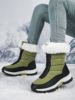 东北冬季户外雪地靴女加绒加厚保暖棉鞋，女防水防滑雪乡旅游滑雪鞋