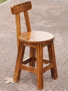 全实木家用餐椅吧凳中式家用靠背椅酒吧餐厅吧椅现代简约原木椅子