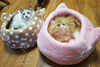米欧宠物 日本KOJIMA猫锅猫窝小型犬窝 毛感柔软宠物猫头窝垫