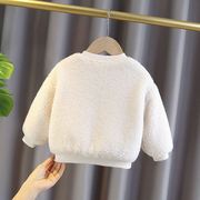 女童外套1女宝宝秋冬天衣服0-4岁婴儿加绒上衣外出服小女孩毛毛衣
