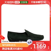 香港直发armani阿玛尼男士，墨绿色平底绒面革豆豆鞋x4b066xat500