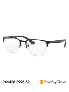 ray-ban雷朋眼镜架时尚半框商务风，日常办公男舒适框架镜rx6428