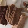 堆堆堆堆~长袜兔羊毛袜子女，秋冬保暖中筒纯色，美拉德棕咖系针织袜