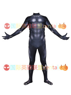 2018黑豹肌肉版超级英雄cosplay连体紧身衣zentai 面具 头盔